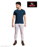 Cotton printed men's t-shirt, short sleeves, round neck, Made in India