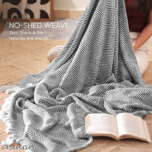Striped cotton throw, 50x60 inches, TARANTARAN brand