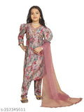 Girls' Festive & Party Kora Muslin Salwar and Kurta Set - Versatile Ethnic Wear for Casual, Wedding, or Celebrations. Perfect for 6-13 years old with sizes specified. Indian origin