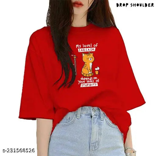 Women's oversized cat t-shirt
