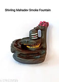 Poly resin Shivling, ideal for home office decor & pooja, with 10 incense sticks (India)
