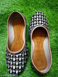 Colorblocked synthetic leather ballerinas: DUALSTEP BROWEN PINJRA, slip-on India origin