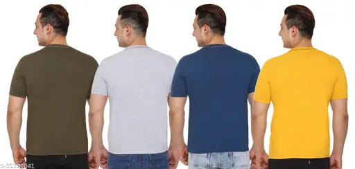 Cotton blend 404 SHAUN men's short sleeves T-shirt, self-design net pattern, India origin