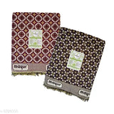 Feather Green single size cotton Solapur blankets, 2-pack, free size (90x60 inches)