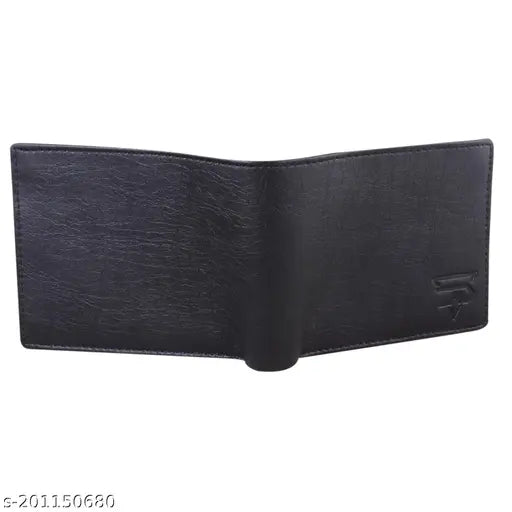 Tan faux leather men's container wallet, 2 compartments, solid pattern, modern design by Craft Line