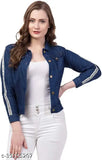 White cotton women's XXL jacket, sophisticated look, full sleeves, closure button. Part of the SAMAN Fashion Wear collection