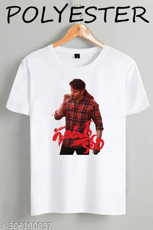 Printed net short-sleeve polyester shirt by Mahesh Babu Guntur Karam, Indian fashion for men