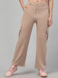 Lycra women's and girls' solid net trousers, available in sizes 26, 28, 30 (26-in waist, 31-in hip, 39-in length), made in India