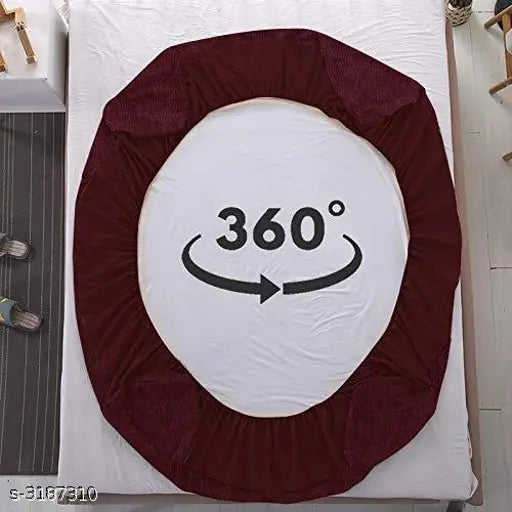 Maroon wine Dream Care Gadda Cover, ultra-soft, hypoallergenic Terry cotton king size mattress protector (72 x 72 inches) with elastic band for waterproof protection