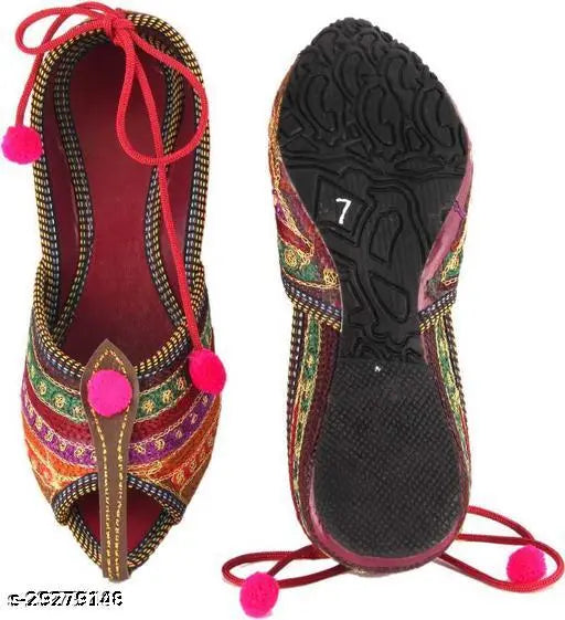 Gorgeous embellished canvas juttis & mojaris, Indian handcrafted footwear in various sizes