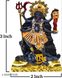 Gold-plated Brass Kali statue, spiritual figurine for car dashboard decoration