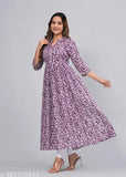 Rayon Anarkali kurti set with palazzo pants, chikankari embroidery on printed combo, women's fashion from Jaipur