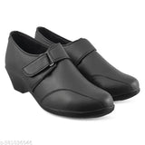Indian-made synthetic leather formal bellies for women - solid net pattern, sizes: IND-3 to IND-8