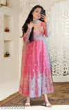 Silk embroidered party kurta & dupatta set for girls festivals & weddings, sizes 7-8, 11-12, 13-14 years old (India)