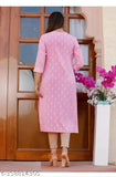 Rayon printed aline kurta, three-quarter sleeves, rayon fabric for women, India