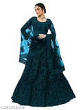 Embroidered Georgette Lehenga Choli, traditional Indian bridal wear featuring choli and dupatta in net fabric