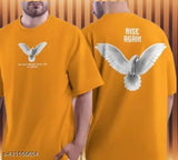 Stylish round neck printed cotton t-shirts for men combo, short sleeves, two pieces - M, L, XL, Indian made brand