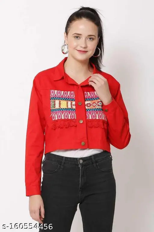 Women's color jacket, size S/M, handcrafted Indian apparel
