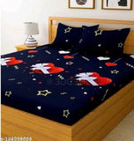 Black and red themed 2 combo double bedsheet with 4 pillow covers