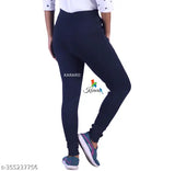 Stylish cotton blend jeggings (pack of 5), recycled hosiery cotton waste and polyester blend, trendy and lightweight, women's sizes 26-34/Free Size