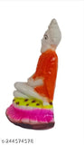 Multicolor marble Baba Lokenath Idol showpiece, 12cm tall and 8cm wide, Indian decor art