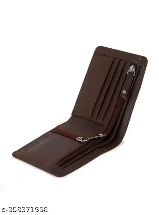 Sisa stylish PU leather wallet, solid pattern, 2 compartments, free size (9x4 cm)
