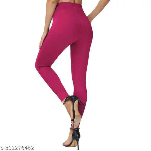 Black, grey, pink, beige cotton blend pocket jeggings pack on display rack