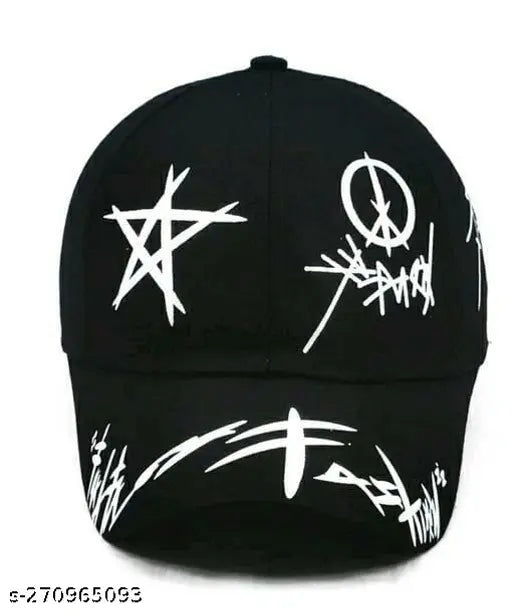 Stylish printed cotton baseball cap, trendy and sporty for boys and girls, India origin