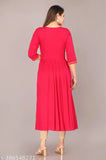 Mahin red chiffon anarkali kameez women's formal wear