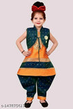 Colorful patiwala dress with blue borders and pink embellishments