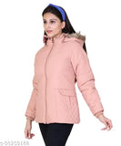Nylon Indian fort full sleeve winter jacket for women, solid pattern, long sleeves, premium quality