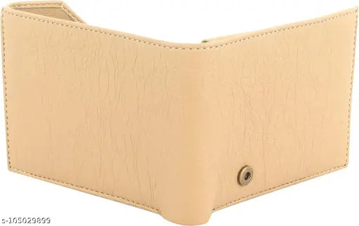 Solid PU leather bi-fold wallet for men, 9 card slots, 2 currency pockets, secret compartment, coin pocket. Perfect size (4.5 x 3.7 x 0.7 inches), soft polyester lining, India origin
