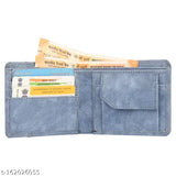 Green faux leather bifold compact wallet for men, top selling, dual compartment design