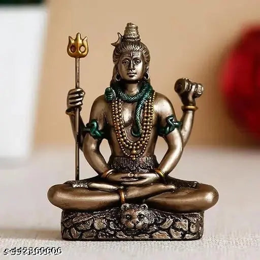 Resin Shiva statue, 7cm x 3.5cm x 8cm, ideal for home office or altar decor and gifting