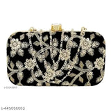 Sky blue wing embossed fabric clutch with gold chain accents, sleek compact design