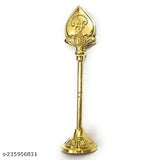 Brass Murugan Vel, traditional Indian god idol (6 inches high), sturdy finish for temple decor