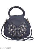 Black embellished sling bag with adjustable strap
