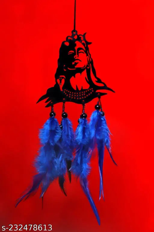 Handcrafted dream catcher car hanging wind chime from India, perfect for home temple and festive decoration