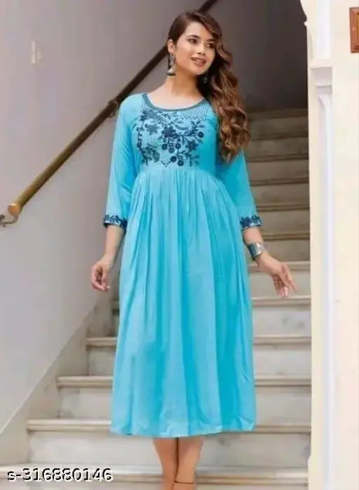 Rayon embroidered three-quarter sleeve Tercise Color Malti, Indian women's blouse with quarter bust sizes S-XXXXL