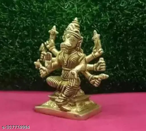 Small, handcrafted Brass Varahi Amman statue from India, 1.5cm x 1.5cm x 1.5cm