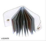 Solid plastic business card holder wallet, 2 compartments with 10 clear PVC slots, Indian-made, ideal for men and women's daily use