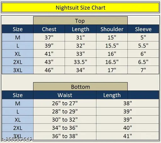 AZF Women's/Girls printed cotton blend soft & breathable round neck nightsuits - Indian-made style and comfort for restful sleep