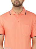 Alarm Men's & Boys Stylish Cotton Regular Fit Solid Polo Neck T-Shirt- Pure Cotton, Ultra Soft, Half Sleeves, Comfortable, Lightweight Polo T-Shirt