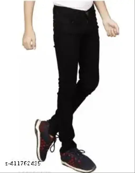 Black denim men's jeans, NEW BLACK PLAIN JEANS from Shriradhe Enterprises, ideal for all occasions