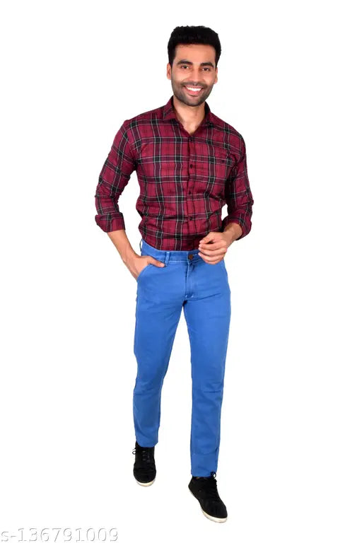 Men's high-quality trending skyblue denim jeans, slim fit with stretchable fabric, pre-washed for perfect fit. Available sizes: 28, 30, 32, 34, 36, 38, 40 (Inches). Made in India