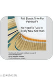 Striped cotton fitted elastic double bedsheets, superfine quality for summer use, ideal for adults, comes with 2 pillow covers