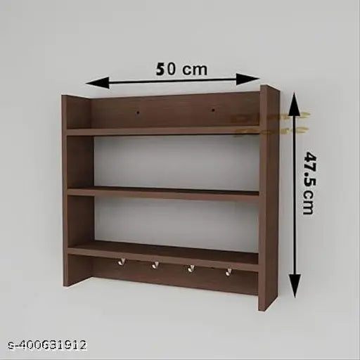 Wooden kitchen rack, wall-mounted, wooden slats