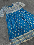 Blue anarkali kameez for women