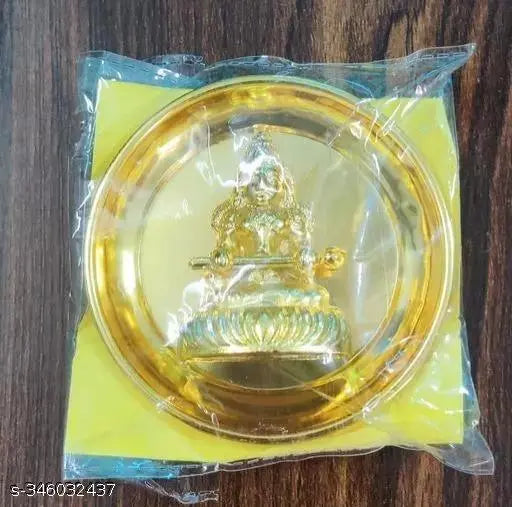 Brass gold Annapurna Mata idol, Goddess of Food (5cm x 3cm x 4cm) - Auspicious home & kitchen decor