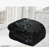 Grey microfiber mink blanket, free size (100in x 90in), perfect for a double bed